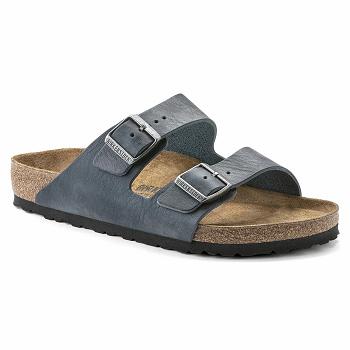 Birkenstock Natural Læder Arizona Herre Grå | DK 244EBC